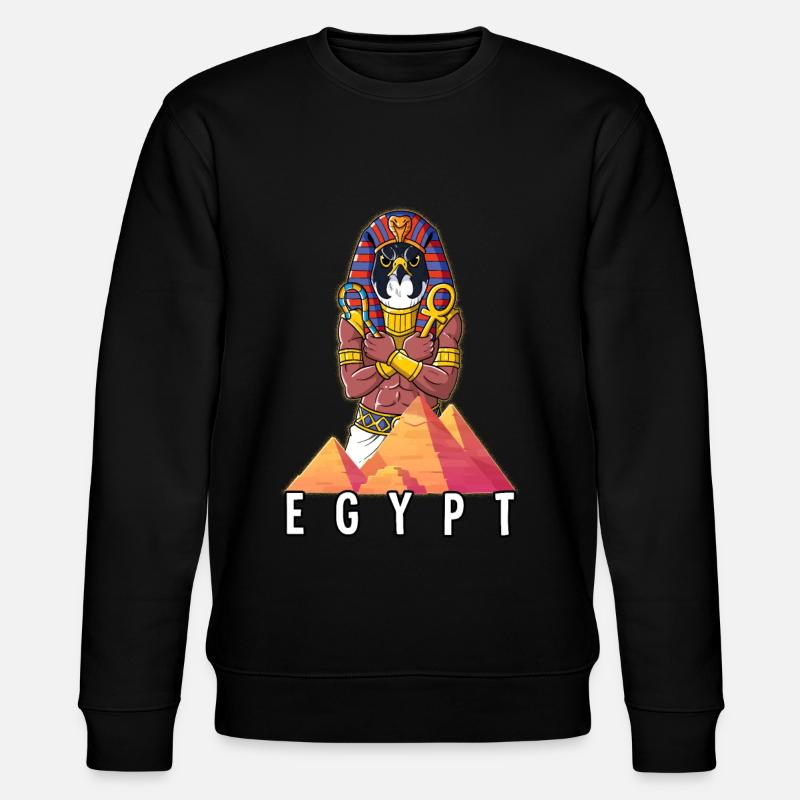 Ägypten Falke Pharao - Stanley/Stella Unisex Bio-Sweatshirt CHANGER  - Schwarz