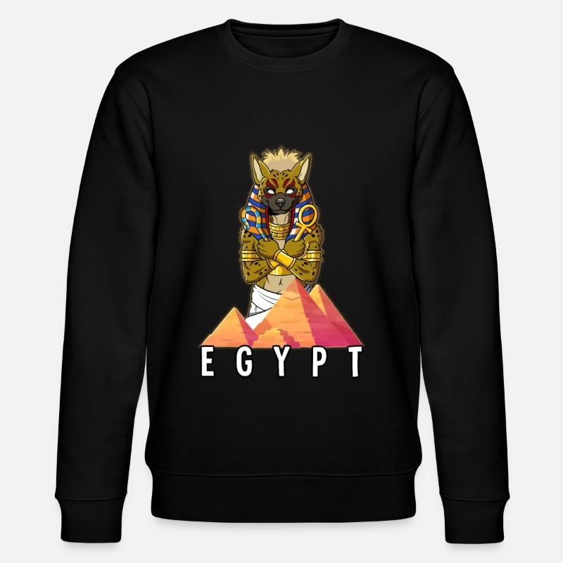 Ägypten Hyäne Pharao - Stanley/Stella Unisex Bio-Sweatshirt CHANGER  - Schwarz