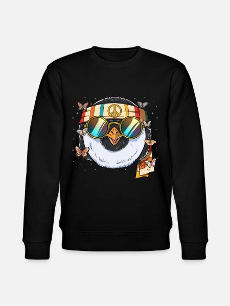 60s 70s Costume Groovy Hippie - Stanley/Stella CHANGER Unisex Organic Sweatshirt - black