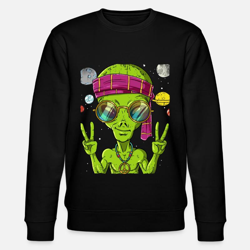 Space Alien Hippie Psychédélique - Sweat bio CHANGER Stanley/Stella Unisexe - noir