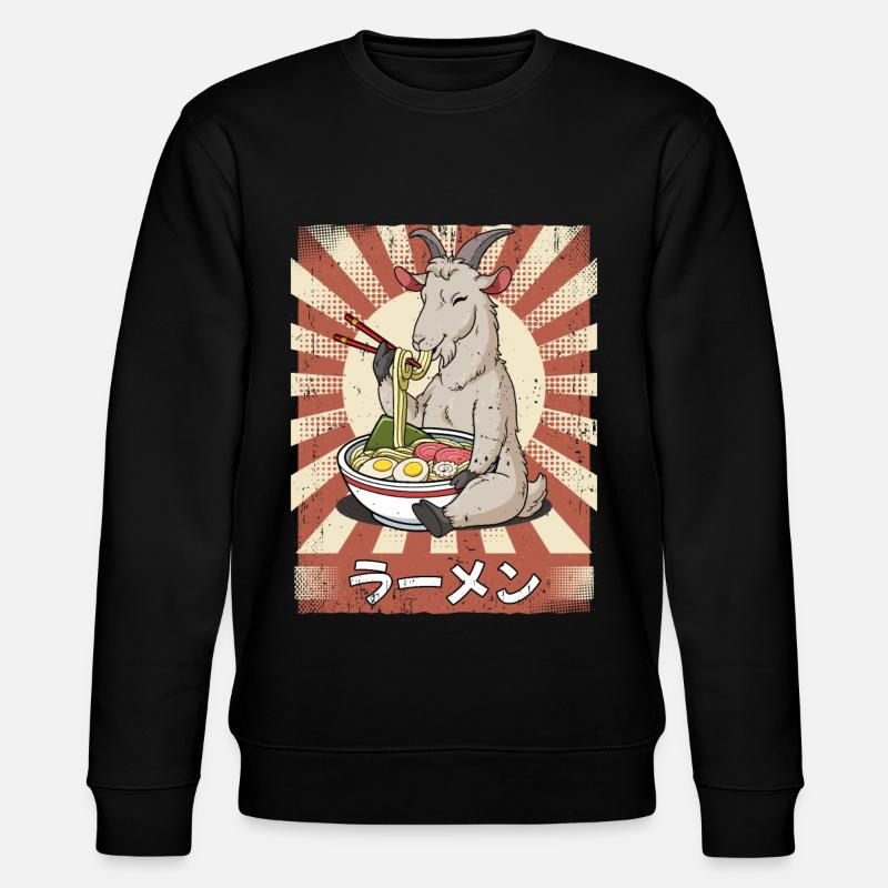 Ramen Ziege Nudelsuppe Ramen - Stanley/Stella Unisex Bio-Sweatshirt CHANGER - Schwarz