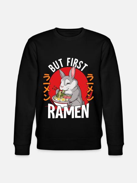 But First Ramen - Stanley/Stella Unisex Bio-Sweatshirt CHANGER - Schwarz