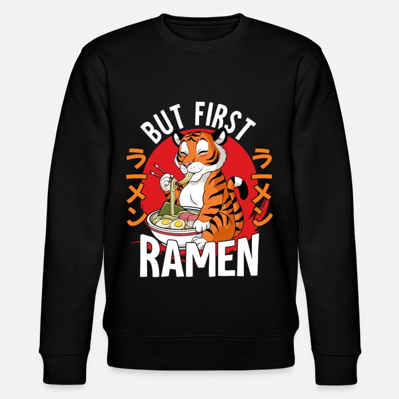 But First Ramen - Stanley/Stella Unisex Bio-Sweatshirt CHANGER  - Schwarz