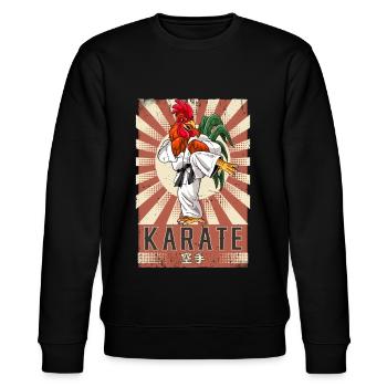 Karate - Stanley/Stella Unisex Bio-Sweatshirt CHANGER  - Schwarz - Vorne - Nik (191cm) & Marisol (170cm)
