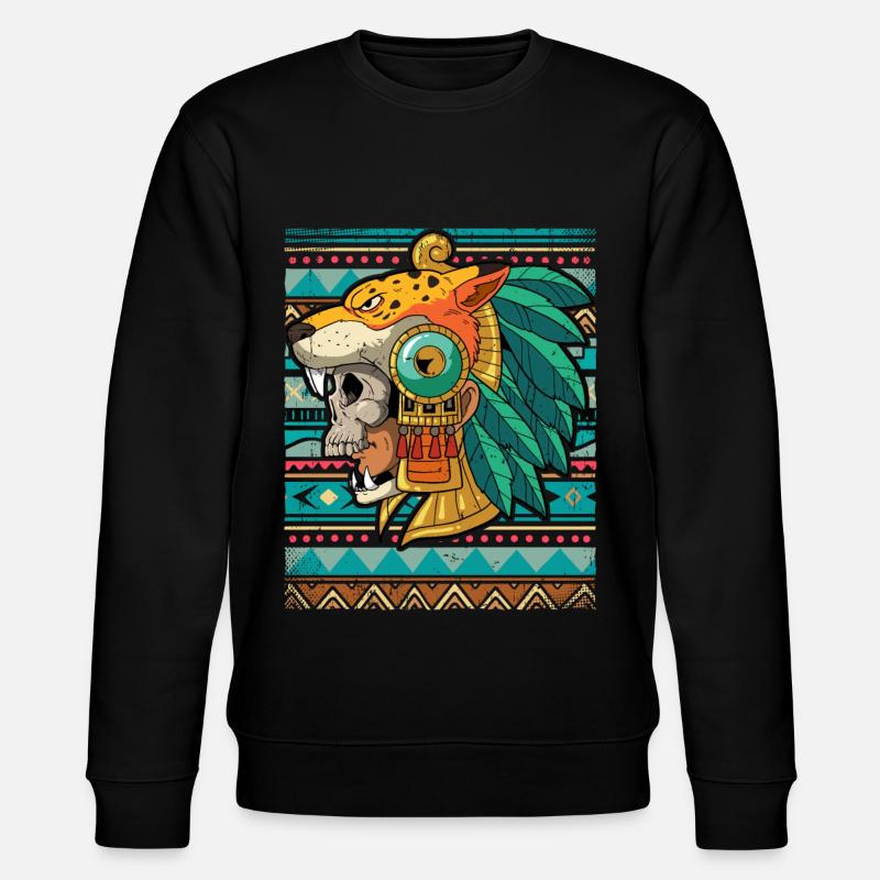 Guerrier aztèque mexicain Aztèques - Sweat bio CHANGER Stanley/Stella Unisexe - noir