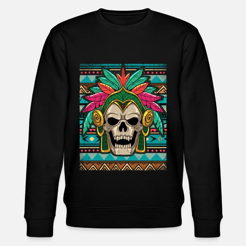 Mexikanischer Aztekenkrieger Azteken - Stanley/Stella Unisex Bio-Sweatshirt CHANGER  - Schwarz