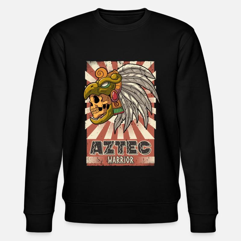 Mexican Aztec warrior Aztecs - Stanley/Stella CHANGER Unisex Organic Sweatshirt - black
