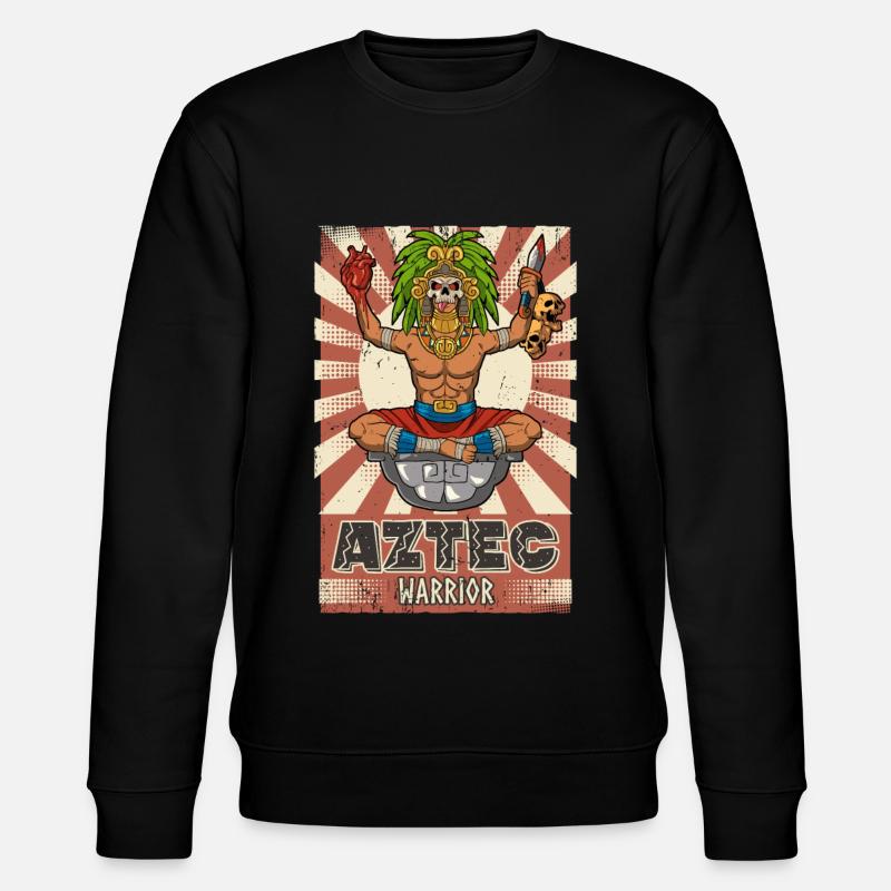 Mexican Aztec warrior Aztecs - Stanley/Stella CHANGER Unisex Organic Sweatshirt - black