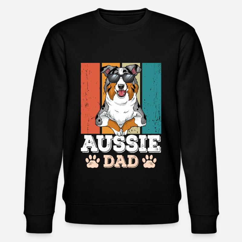 Aussie Dad - Stanley/Stella CHANGER Unisex Organic Sweatshirt - black