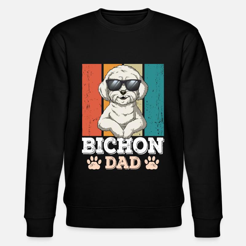 Bichon Dad - Stanley/Stella Unisex Bio-Sweatshirt CHANGER  - Schwarz