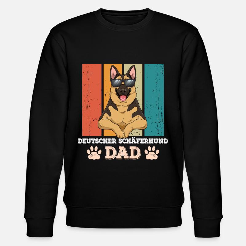German Shepherd Dad - Stanley/Stella CHANGER Unisex Organic Sweatshirt - black