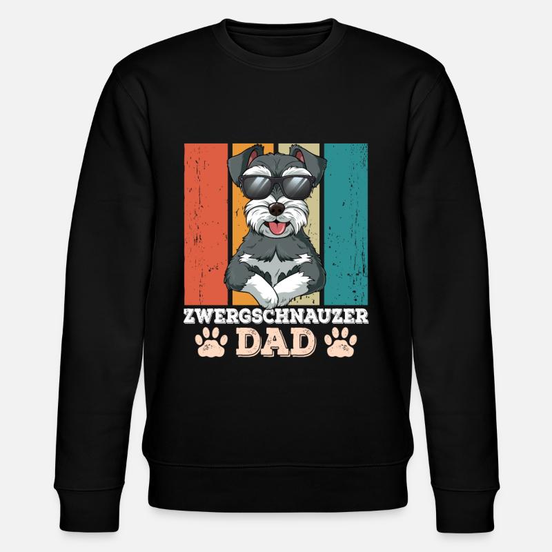 Miniature Schnauzer Dad - Stanley/Stella CHANGER Unisex Organic Sweatshirt - black