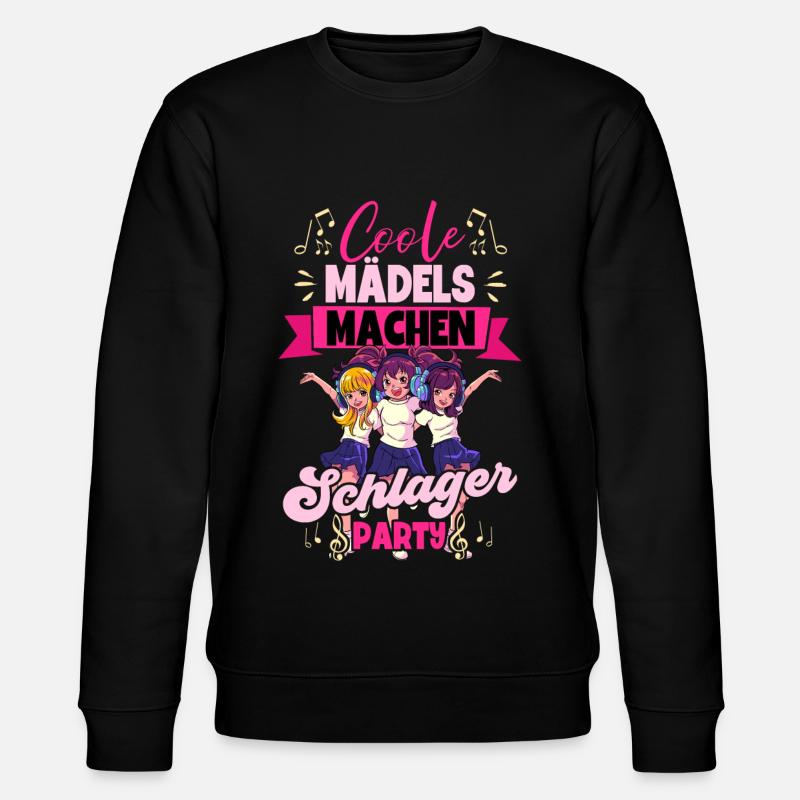 Coole Mädels Machen Schlager - Stanley/Stella Unisex Bio-Sweatshirt CHANGER  - Schwarz