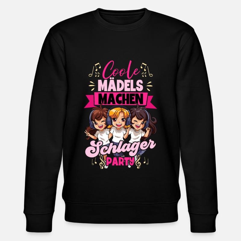 Coole Mädels Machen Schlager - Stanley/Stella Unisex Bio-Sweatshirt CHANGER  - Schwarz