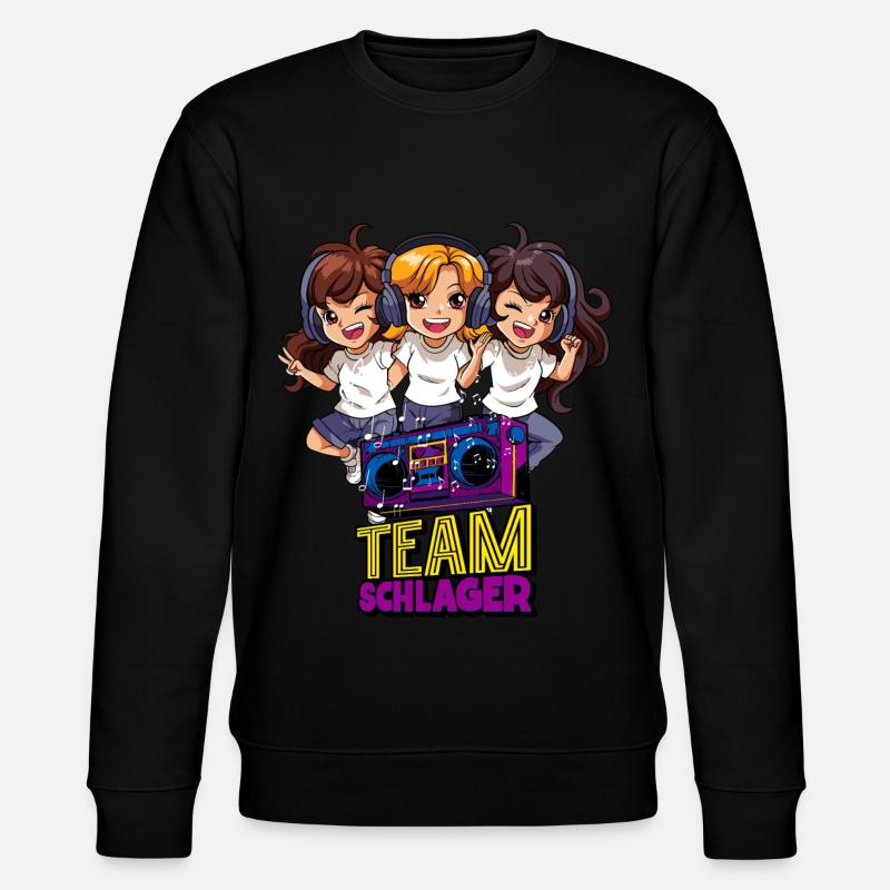 Team Schlager - Stanley/Stella Unisex Bio-Sweatshirt CHANGER  - Schwarz