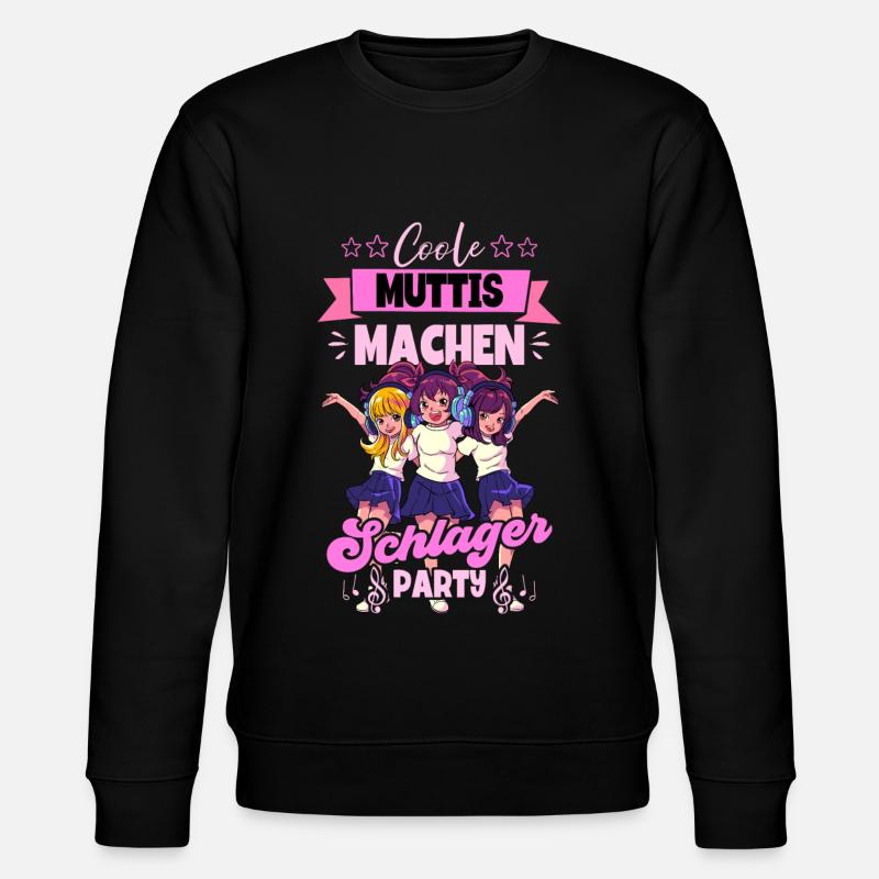 Coole Muttis Machen Schlagerparty - Stanley/Stella Unisex Bio-Sweatshirt CHANGER  - Schwarz