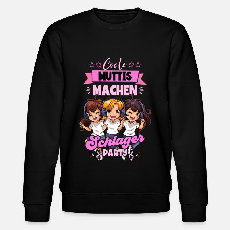 Coole Muttis Machen Schlagerparty - Stanley/Stella Unisex Bio-Sweatshirt CHANGER  - Schwarz
