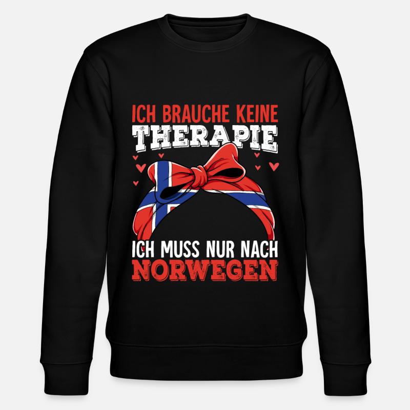 Norwegen - Stanley/Stella Unisex Bio-Sweatshirt CHANGER  - Schwarz