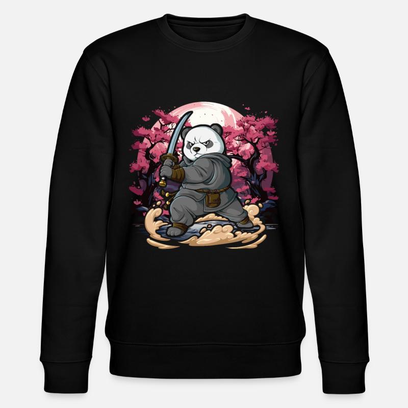 Samurai Panda - Stanley/Stella Unisex Bio-Sweatshirt CHANGER  - Schwarz