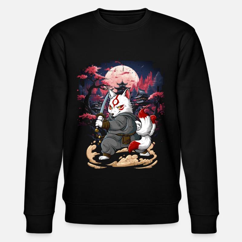 Samurai Kitsune - Stanley/Stella Unisex Bio-Sweatshirt CHANGER  - Schwarz