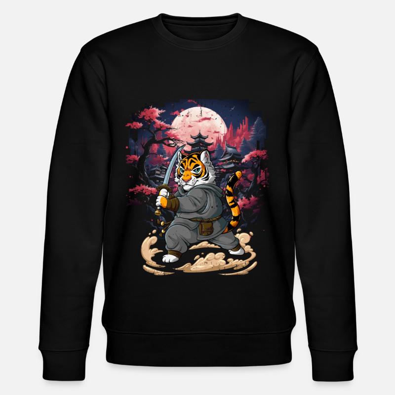 Tigre samouraï - Sweat bio CHANGER Stanley/Stella Unisexe - noir