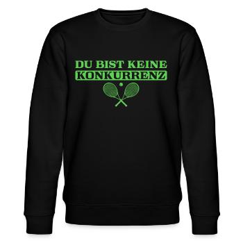 Tennis Du bist keine Konkurrenz Tennisspieler - Stanley/Stella Unisex Bio-Sweatshirt CHANGER  - Schwarz - Vorne - Nik (191cm) & Marisol (170cm)