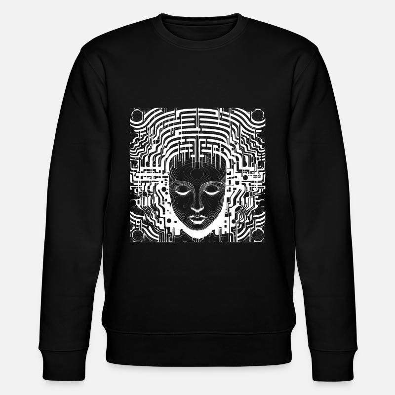 Brain Structures - Surreal Art - Stanley/Stella CHANGER Unisex Organic Sweatshirt - black
