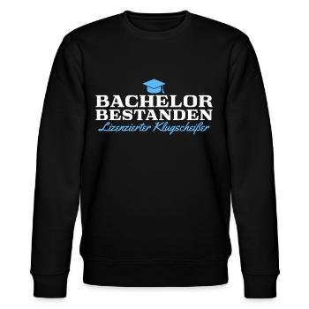Bachelor Abschluss bestanden Bachelorprüfung - Stanley/Stella Unisex Bio-Sweatshirt CHANGER  - Schwarz - Vorne - Nik (191cm) & Marisol (170cm)