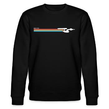 Star Trek The Original Series NCC-1701 Regenbogen - Stanley/Stella Unisex Bio-Sweatshirt CHANGER  - Schwarz - Vorne - Nik (191cm) & Marisol (170cm)