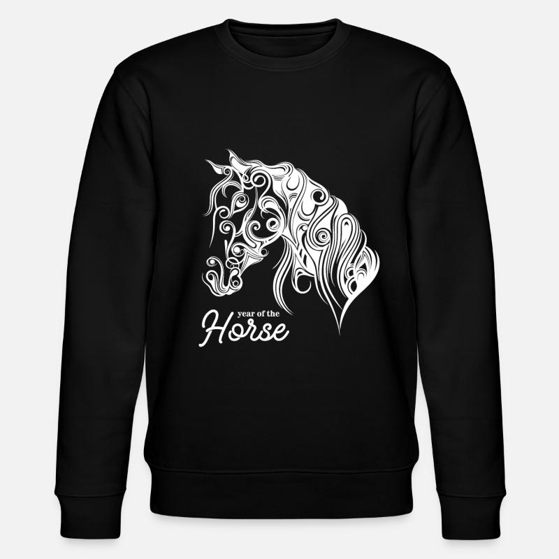 Pferd - Stanley/Stella Unisex Bio-Sweatshirt CHANGER  - Schwarz