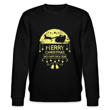 Weihnachten - Stanley/Stella Unisex Bio-Sweatshirt CHANGER  - Schwarz - Vorne - Nik (191cm) & Marisol (170cm)