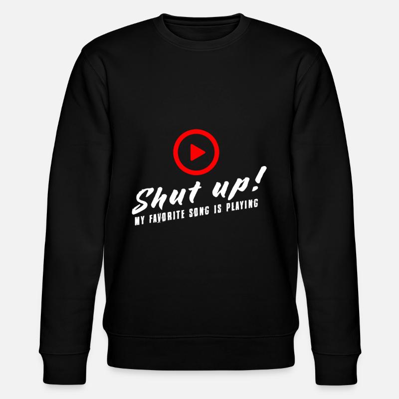 Musik Musiker Kopfhörer Geschenkidee - Stanley/Stella Unisex Bio-Sweatshirt CHANGER  - Schwarz