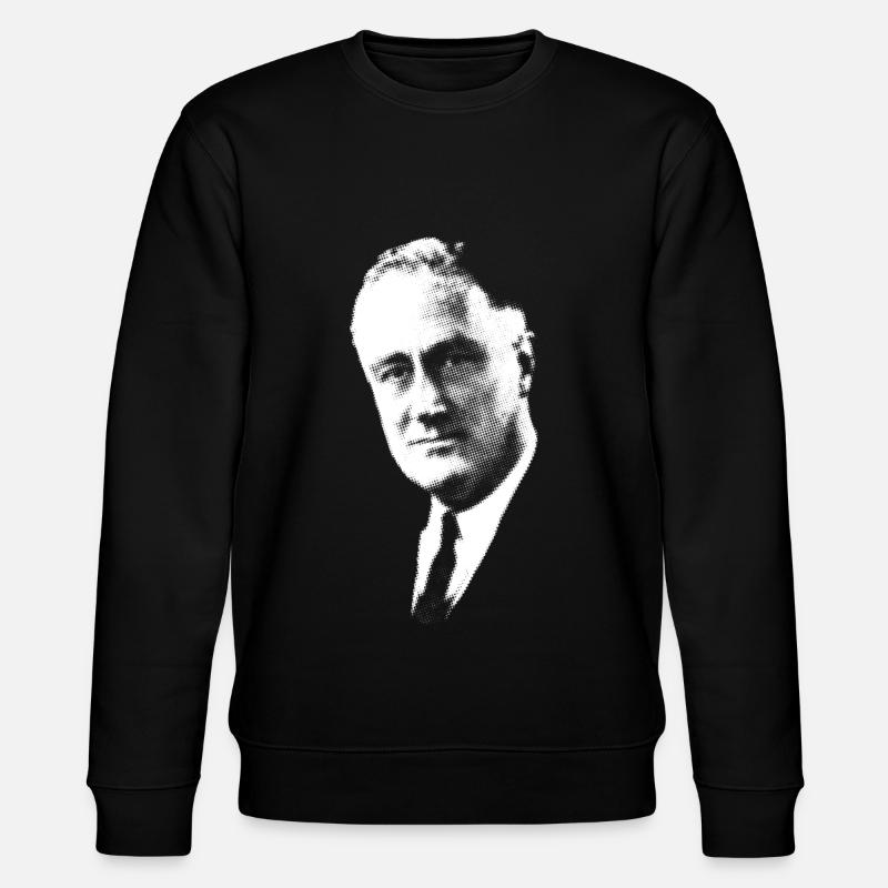 FRANKLIN ROOSEVELT - Stanley/Stella Unisex Bio-Sweatshirt CHANGER  - Schwarz