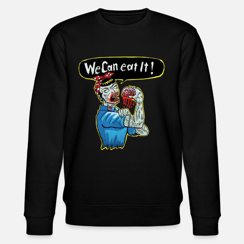 we can eat it - Stanley/Stella Unisex Bio-Sweatshirt CHANGER  - Schwarz