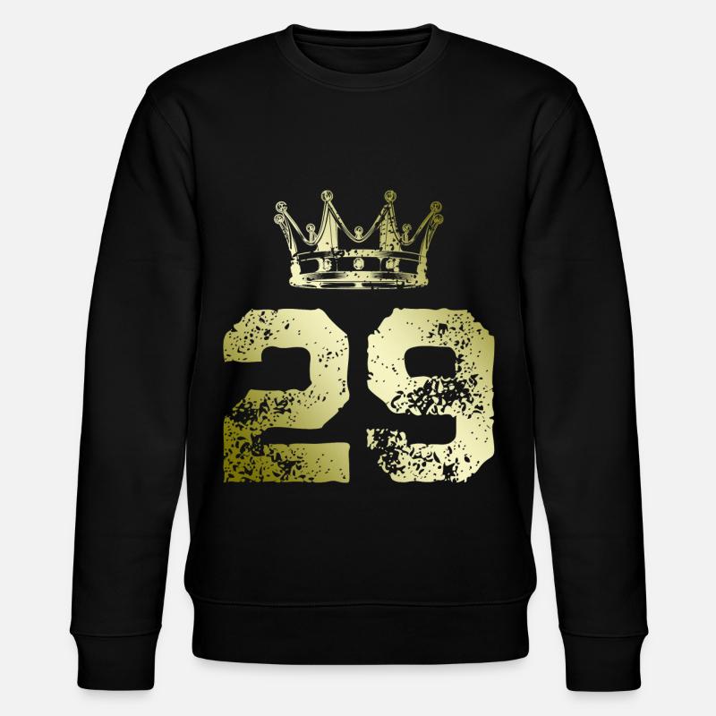 29 Zahl Krone - Stanley/Stella Unisex Bio-Sweatshirt CHANGER  - Schwarz