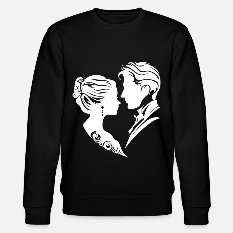 Ehepaar Hochzeit Silhouette - Stanley/Stella Unisex Bio-Sweatshirt CHANGER  - Schwarz
