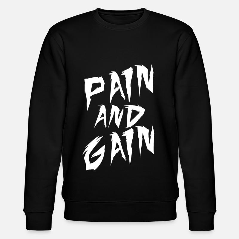 PainGain clean Version - Stanley/Stella Unisex Bio-Sweatshirt CHANGER  - Schwarz