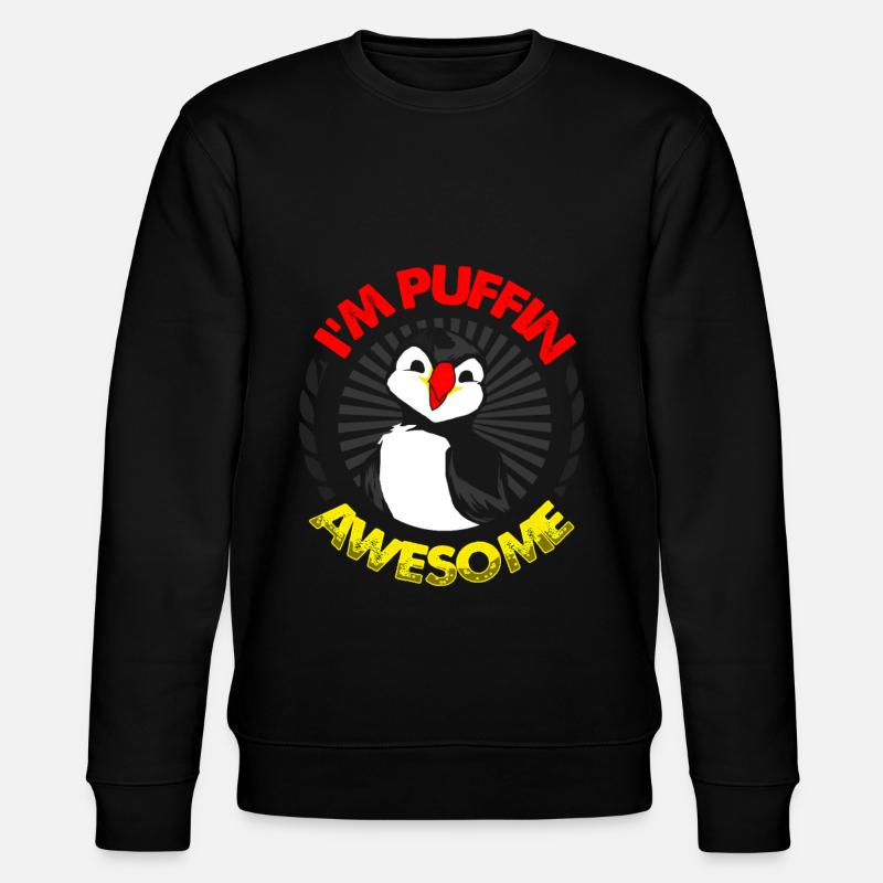 Puffin Puffin Puffin - Stanley/Stella Unisex Bio-Sweatshirt CHANGER  - Schwarz