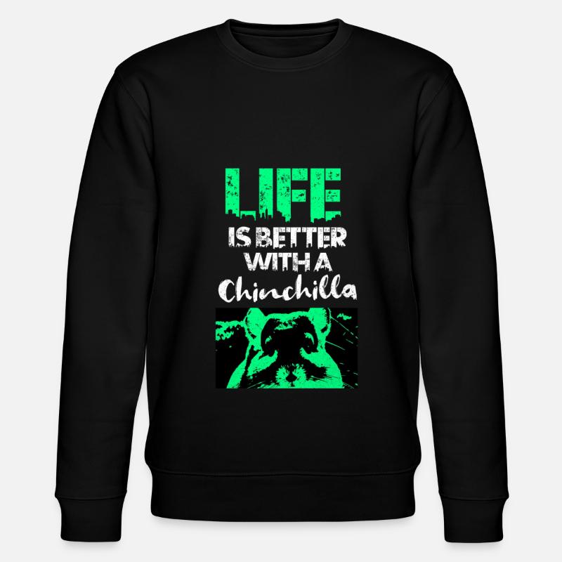 Chinchilla - Stanley/Stella Unisex Bio-Sweatshirt CHANGER  - Schwarz