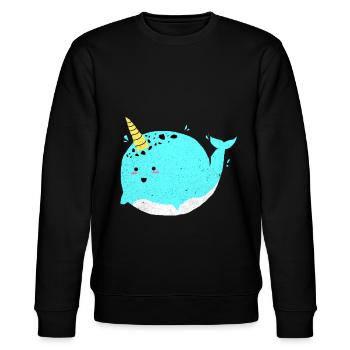 Narwal - Stanley/Stella Unisex Bio-Sweatshirt CHANGER  - Schwarz - Vorne - Nik (191cm) & Marisol (170cm)