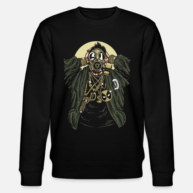 Gasmask Gangsta - Stanley/Stella Unisex Bio-Sweatshirt CHANGER  - Schwarz