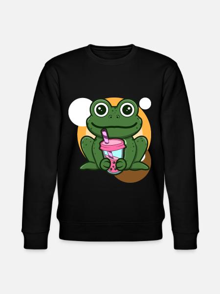 Frog and Bubble Tea - Stanley/Stella CHANGER Unisex Organic Sweatshirt - black