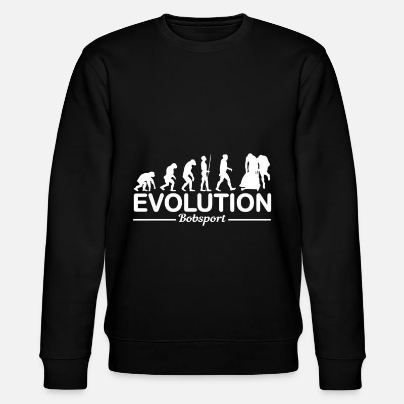 Bobfahren Bobsport Evolution Lustig - Stanley/Stella Unisex Bio-Sweatshirt CHANGER  - Schwarz