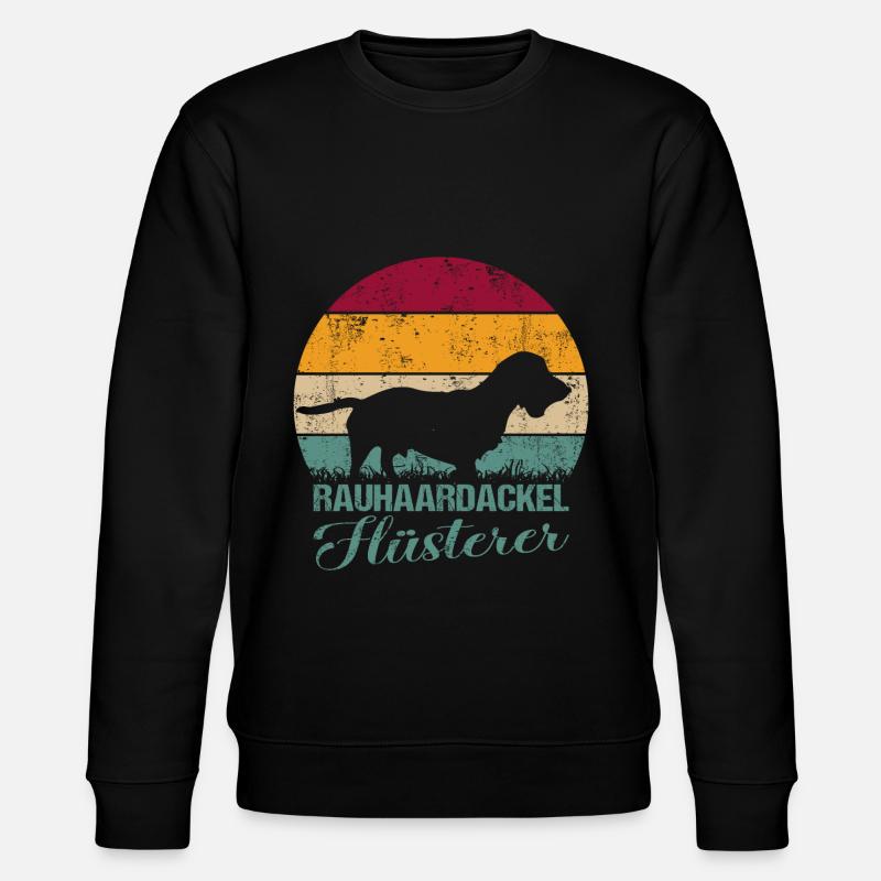 Rauhaardackel Flüsterer - Stanley/Stella Unisex Bio-Sweatshirt CHANGER  - Schwarz