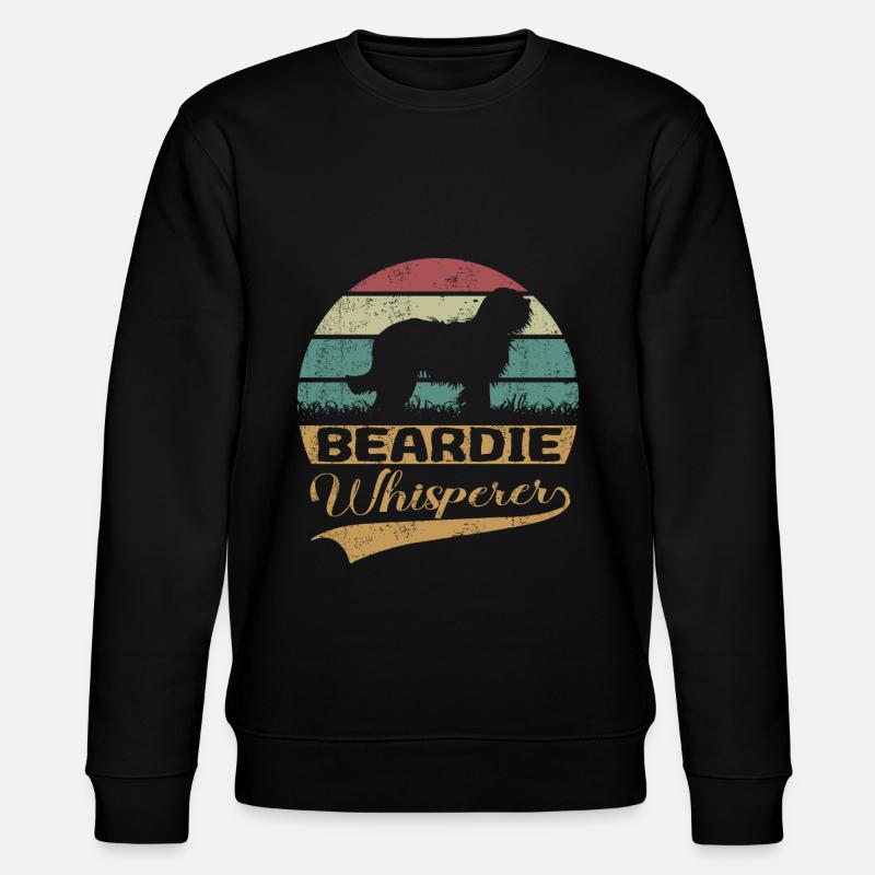 Bearded Collie Beardie Flüsterer - Stanley/Stella Unisex Bio-Sweatshirt CHANGER - Schwarz
