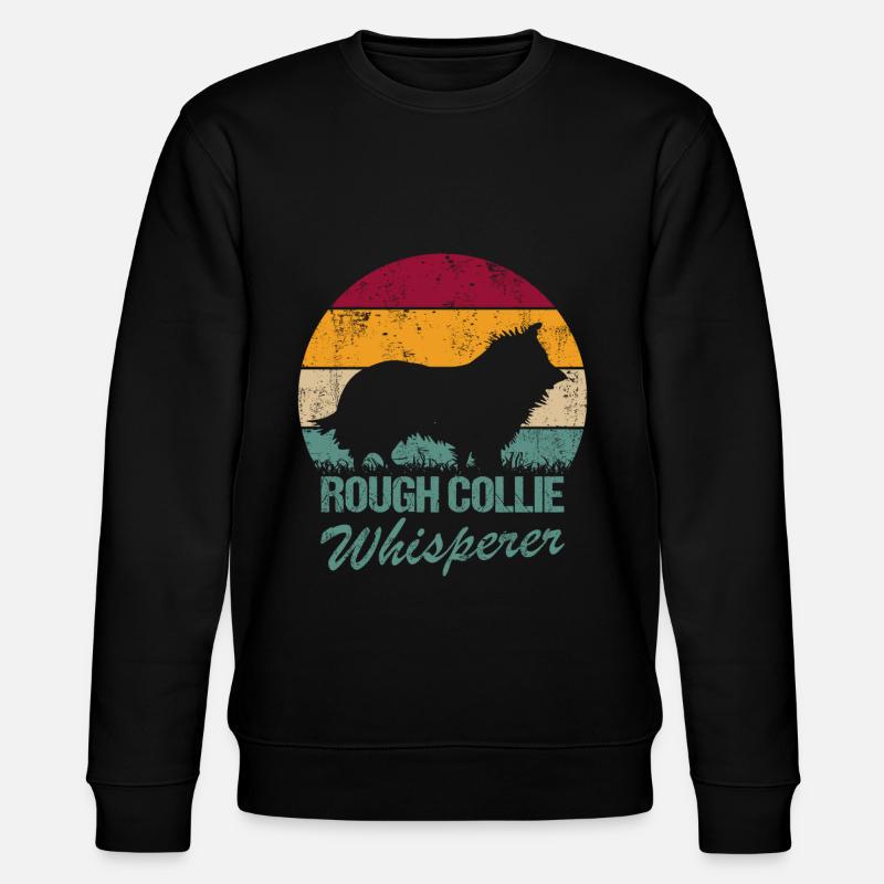 Langhaarcollie Flüsterer - Stanley/Stella Unisex Bio-Sweatshirt CHANGER  - Schwarz