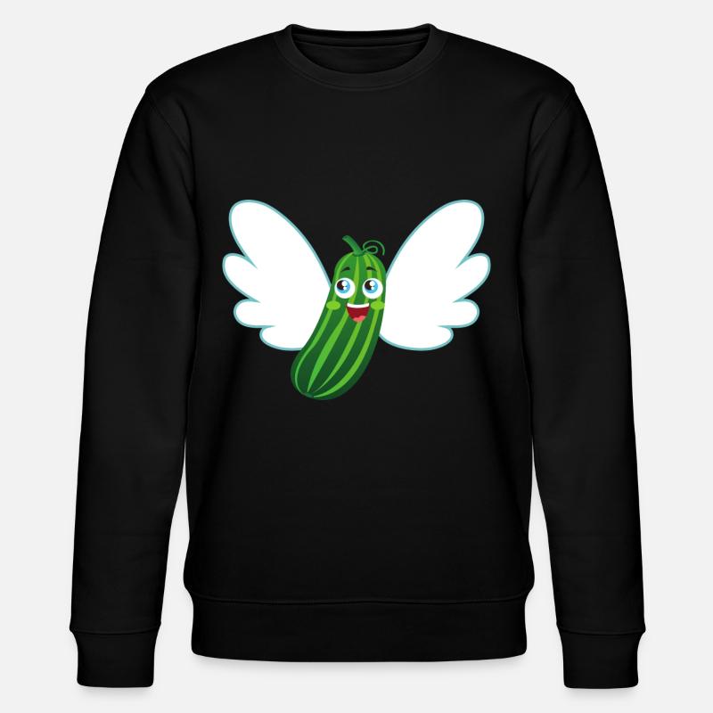 fliegende Gurke - Stanley/Stella Unisex Bio-Sweatshirt CHANGER  - Schwarz