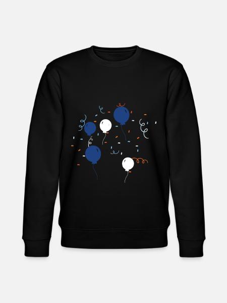 Bunte Luftballons - Stanley/Stella Unisex Bio-Sweatshirt CHANGER  - Schwarz