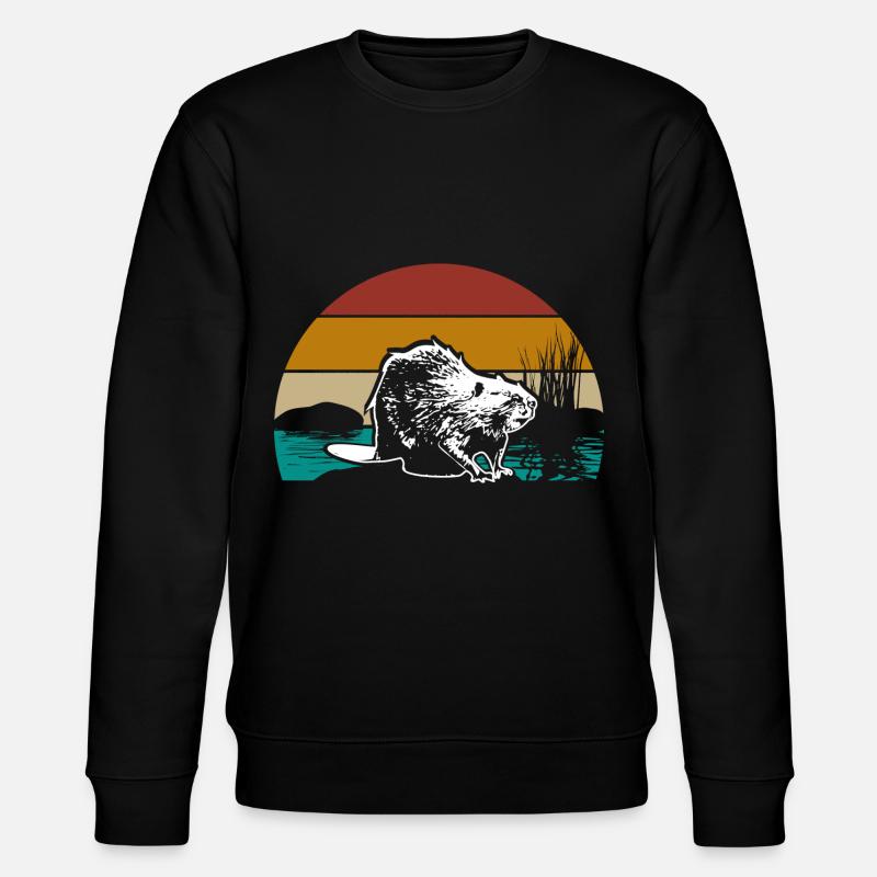 Animal castor - Sweat bio CHANGER Stanley/Stella Unisexe - noir