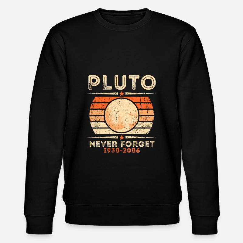 Pluto Retro Keepsake - Stanley/Stella CHANGER Unisex Organic Sweatshirt - black